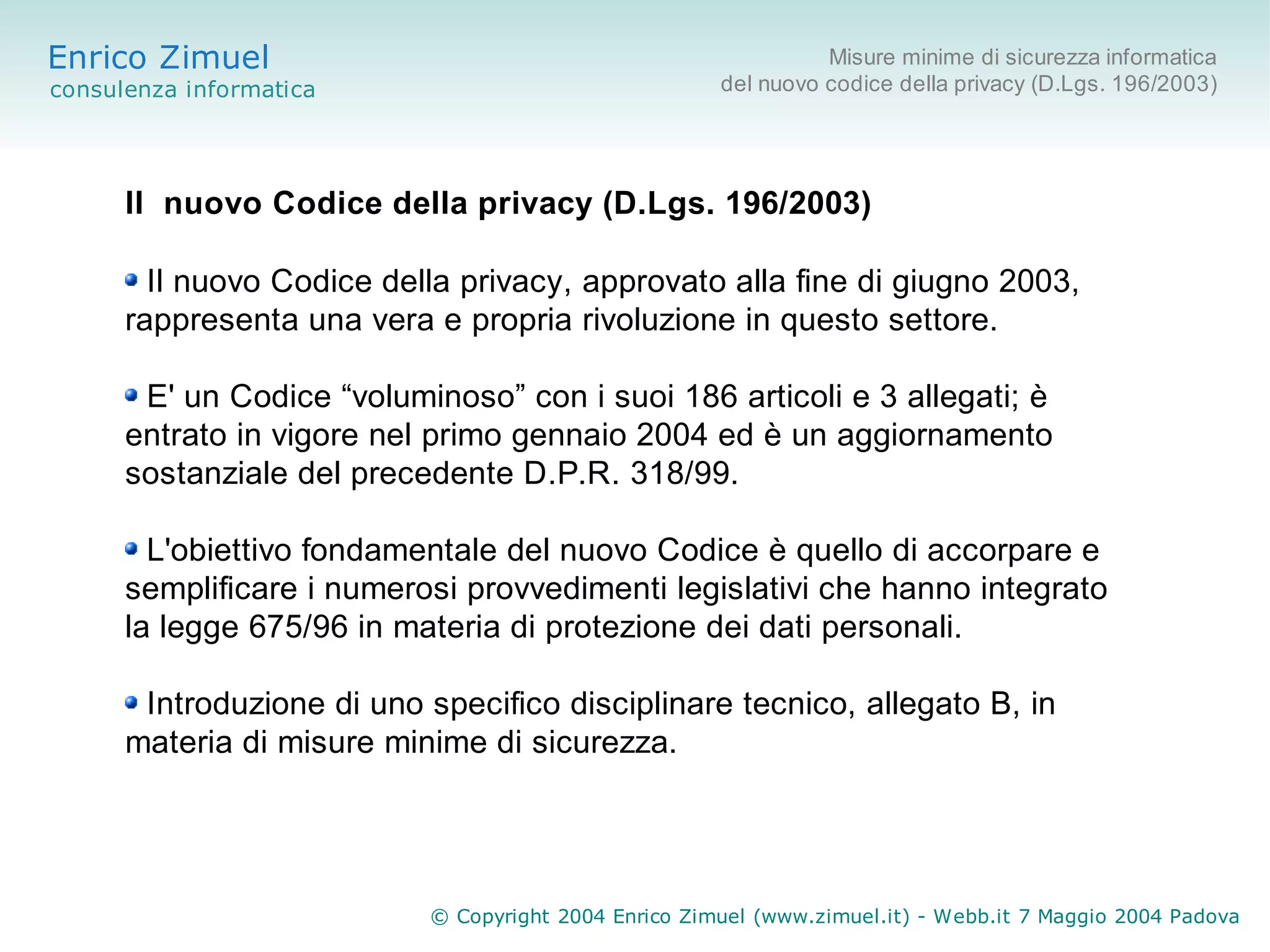 Misure minime di sicurezza informatica