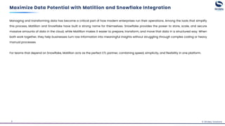 Maximize Data Potential with Matillion and Snowflake Integration | PDF