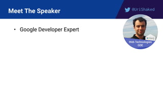 @UriShaked
Meet The Speaker
• Google Developer Expert
 