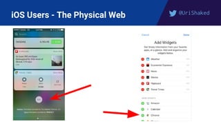 @UriShaked
iOS Users - The Physical Web
 