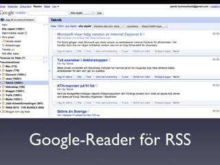 Google-Reader för RSS 