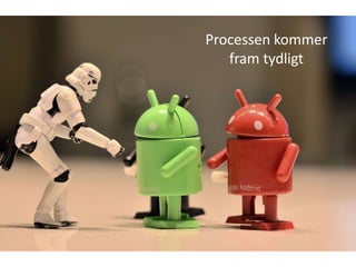 Processen kommer
   fram tydligt
 