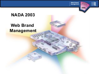 NADA 2003
Web Brand
Management
 