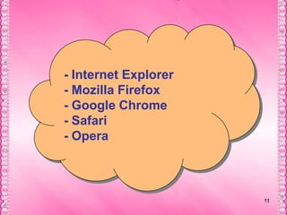1111- Internet Explorer - Mozilla Firefox - Google Chrome- Safari - Opera