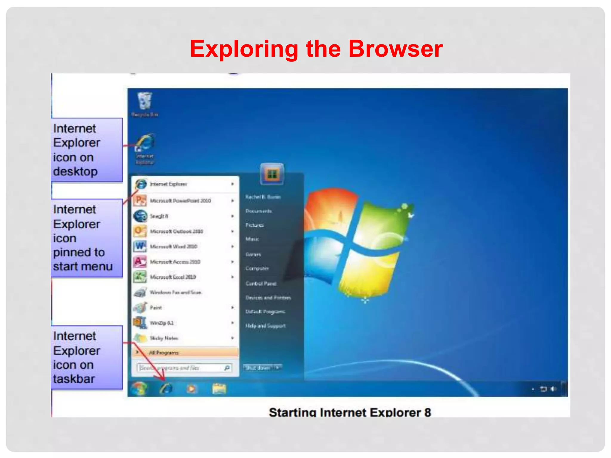 Exploring the Browser
 