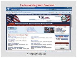 Understanding Web Browsers
A sample of web page
 