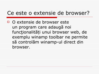 Web browser extension development | PPT