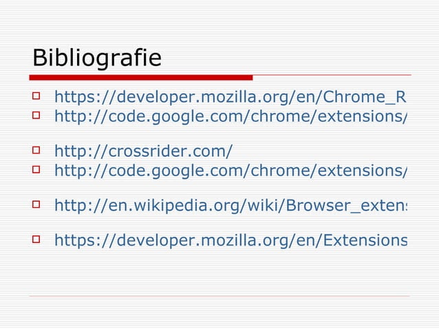Web browser extension development | PPT