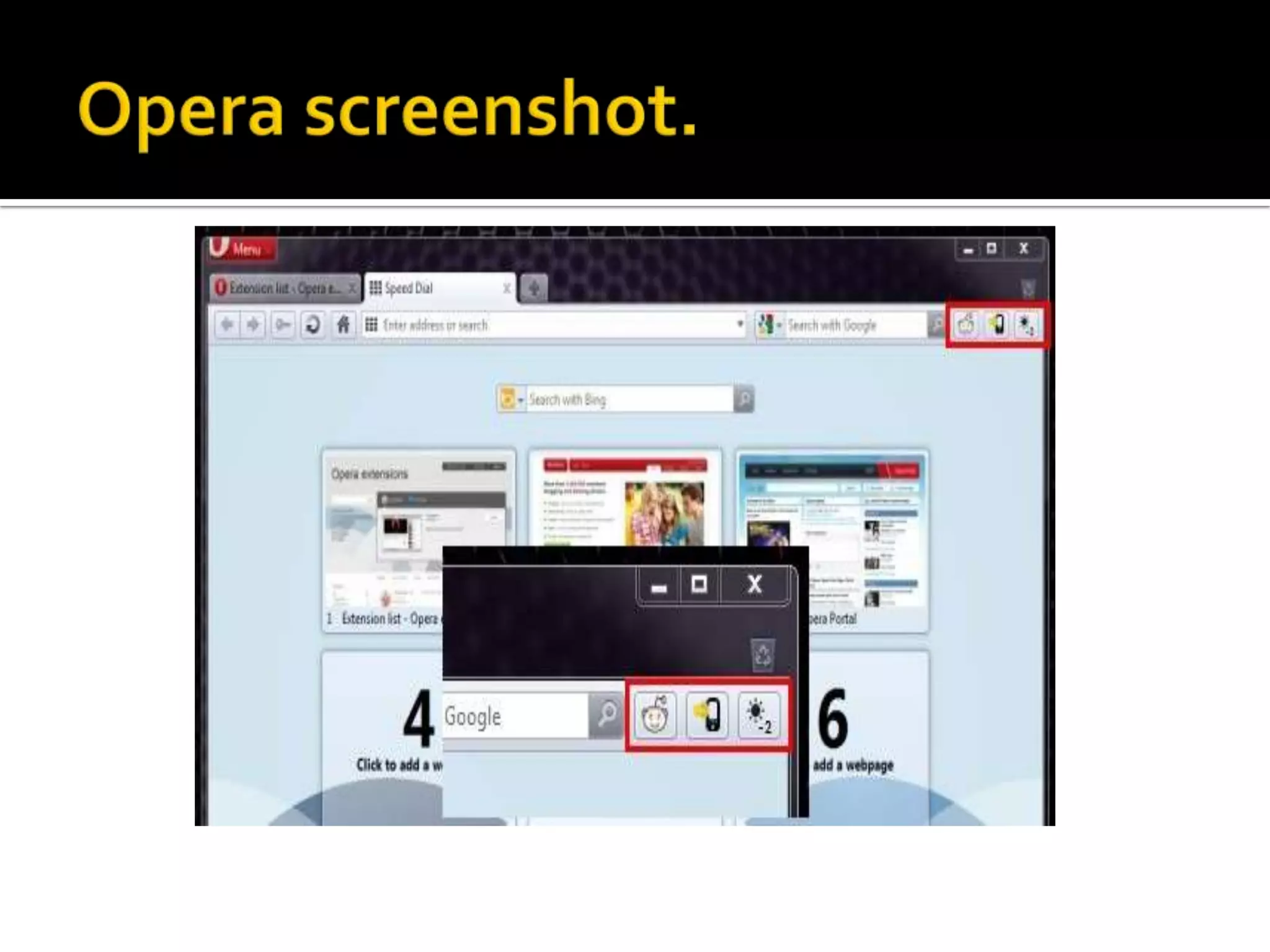 Opera screenshot.