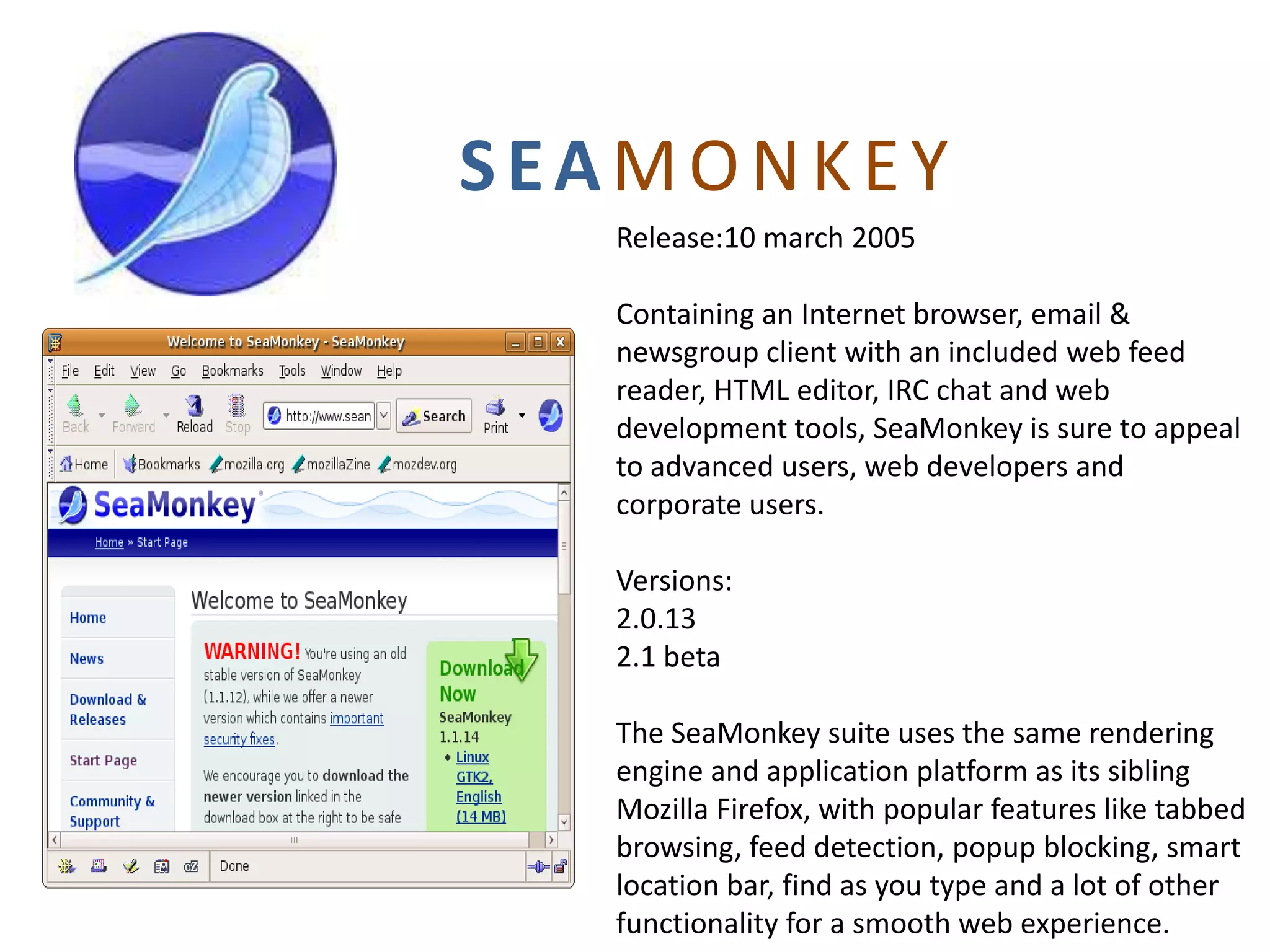 Split View - two pages at once in the same window.