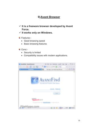 Top 10 Internet Browsers | PDF