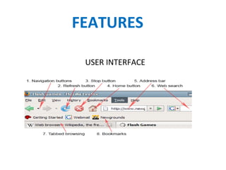 FEATURES
USER INTERFACE
 