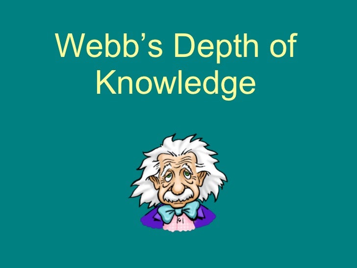 webbs depth of knowledge chart blank