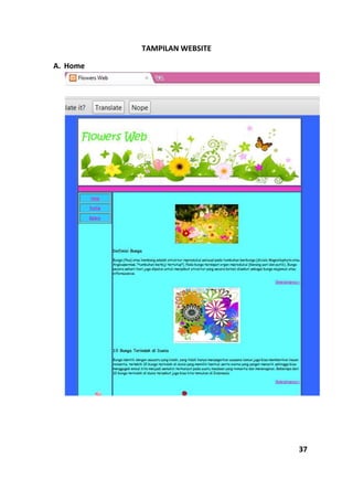 TAMPILAN WEBSITE
A. Home
37
 