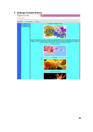 E. 10 Bunga Terindah di Dunia
41
 