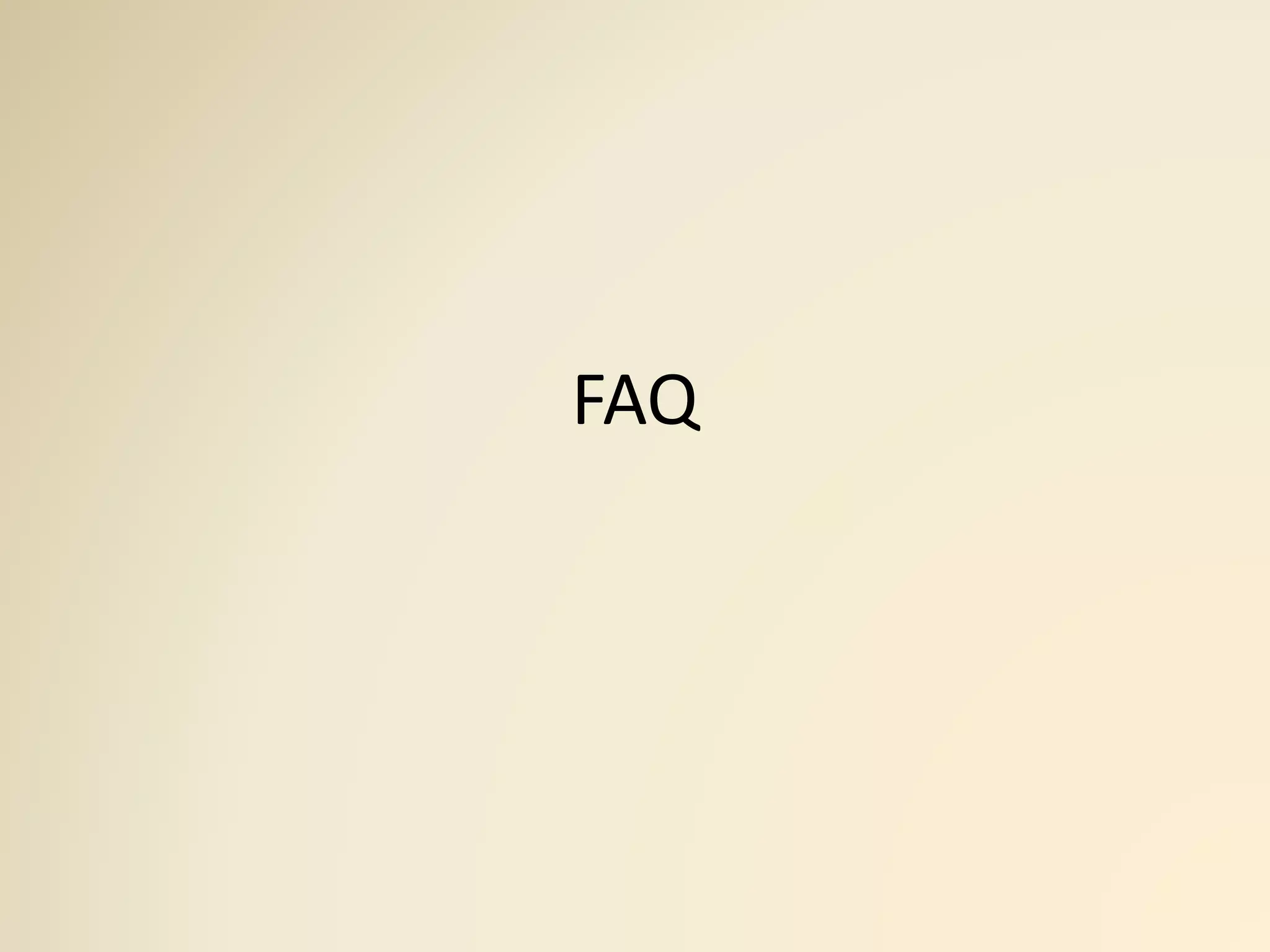 FAQ
 