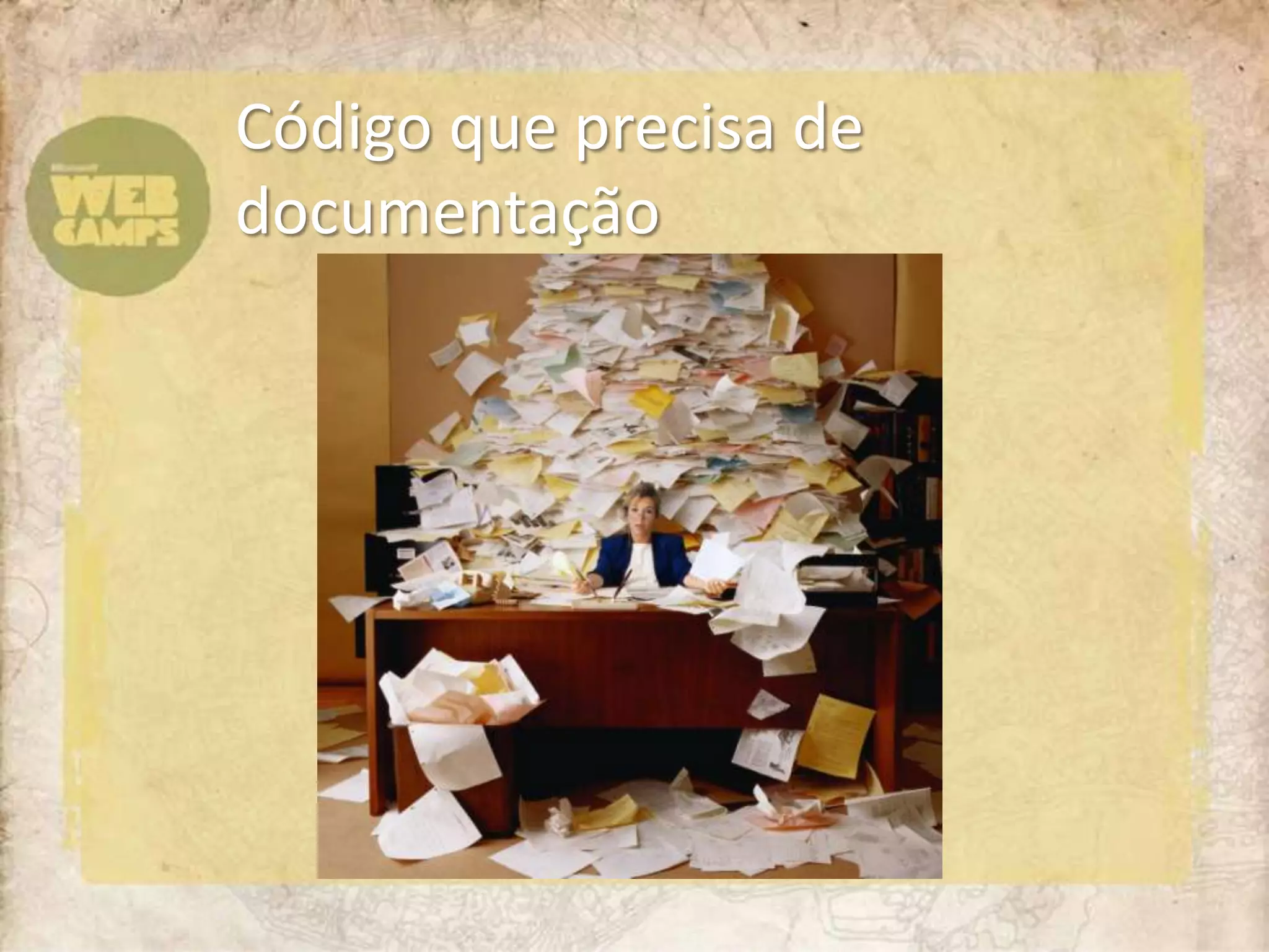 Código que precisa de documentação