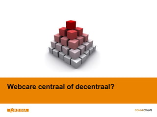 Webcare centraal of decentraal?
 