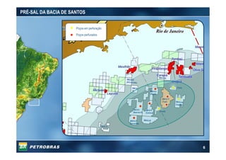 6
PRÉ-SAL DA BACIA DE SANTOS
BM-S-21
(Caramba)
BM-S-8
(Bem-te-Vi)
BM-S-9
(Parati)
BM-S-11
(Tupi)
(Guará)
(Yara)
Poços em perfuração
Poços perfurados
BM-S-9
(Carioca)
 