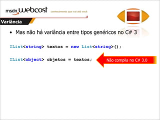 VariânciaContravariânciaCovariânciaA flecha indica a conversão