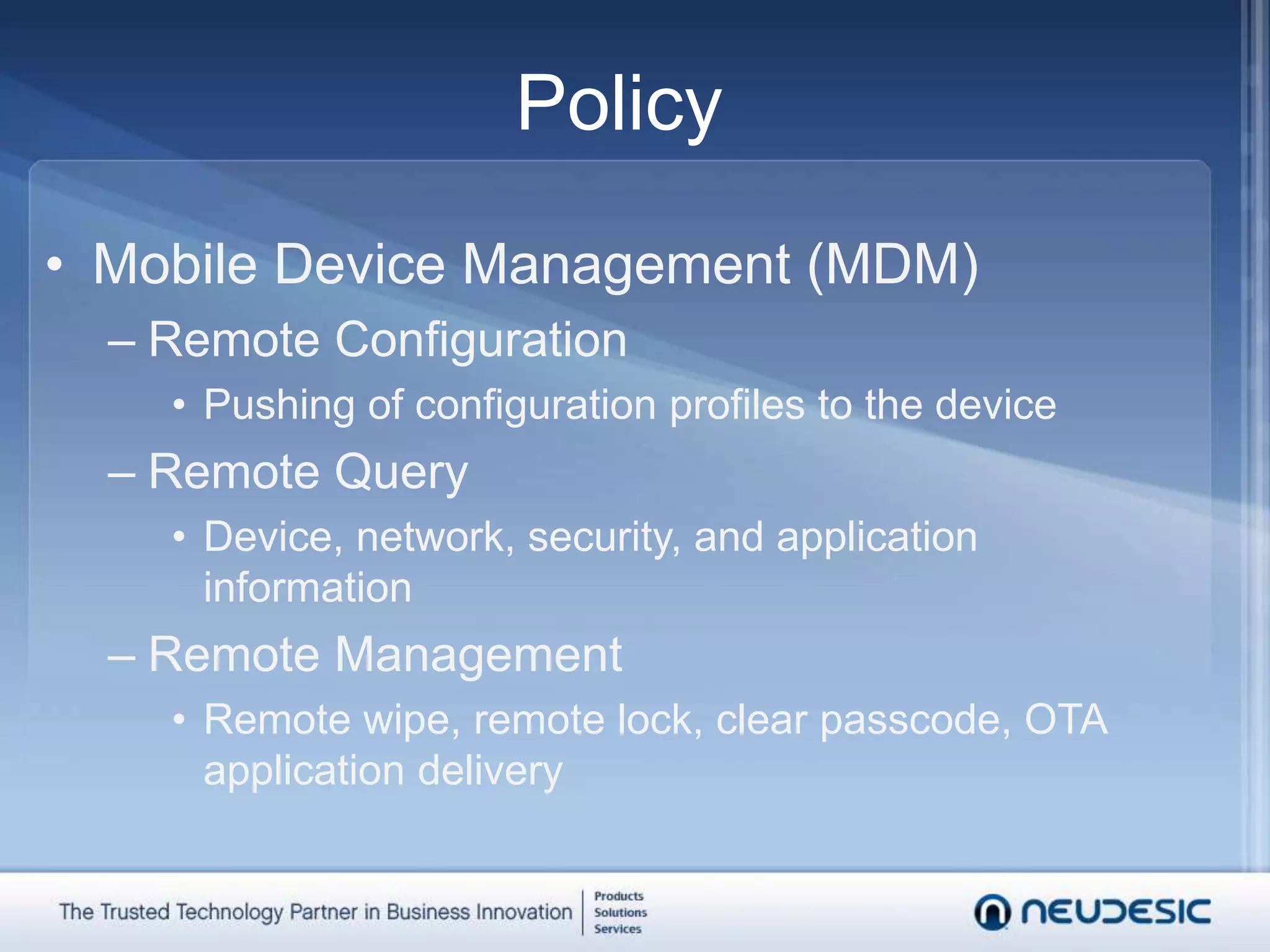 Passcode history (None/1-50 passcodes)