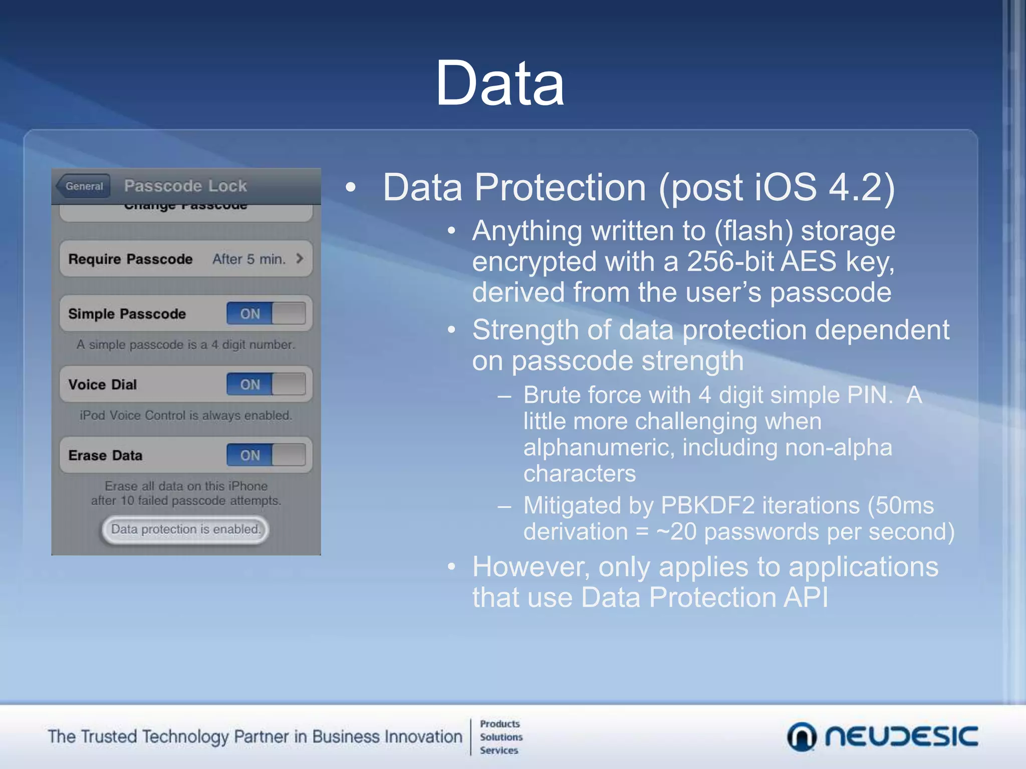 Passcode length (1 – 16 chars)
