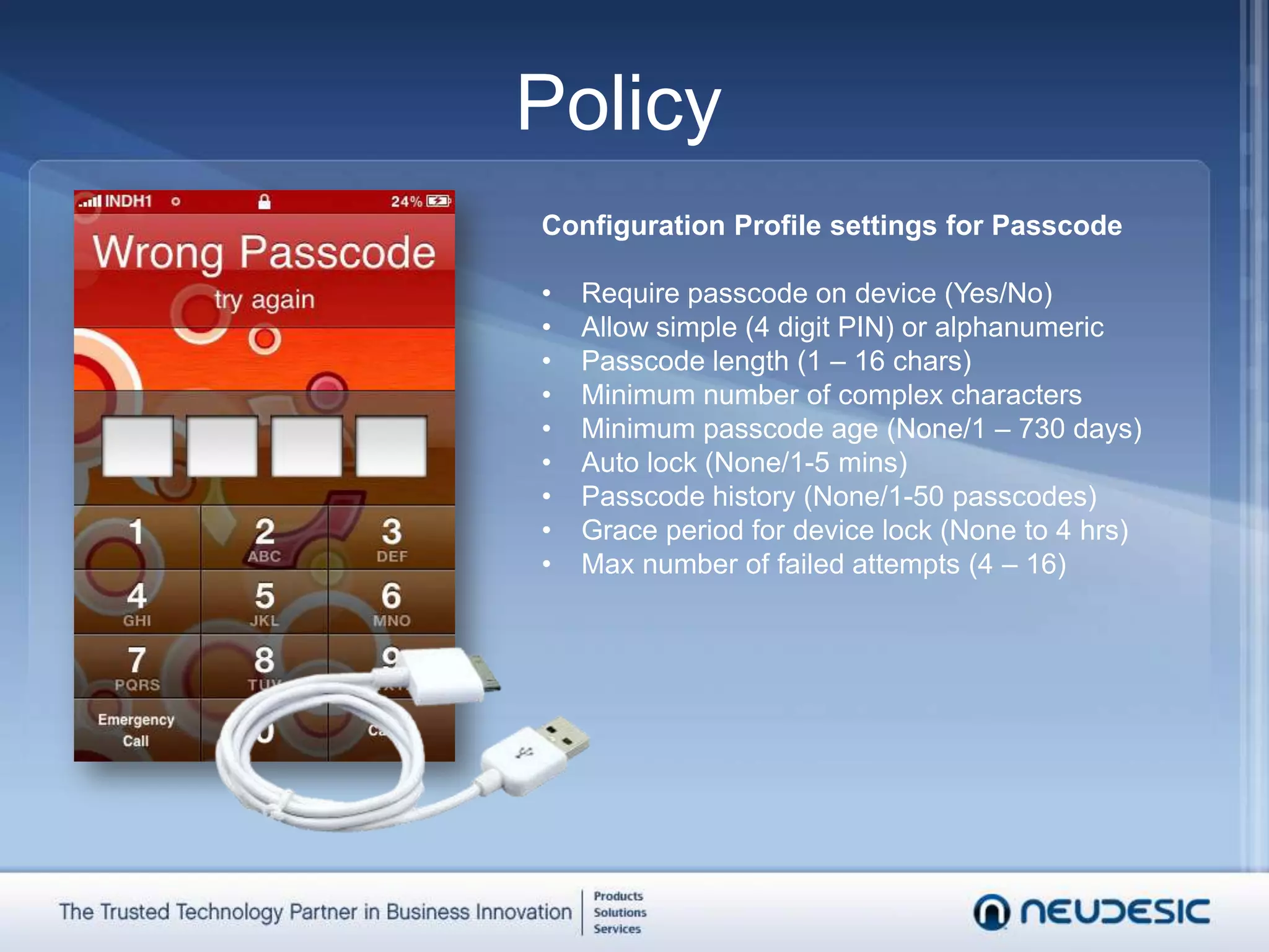 Simple (4 pin) or Complex (Alphanumeric)