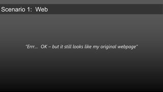 “Errr…  OK – but it still looks like my original webpage”