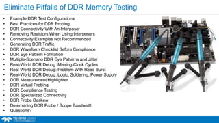 Eliminate Pitfalls of DDR Memory Testing | PDF
