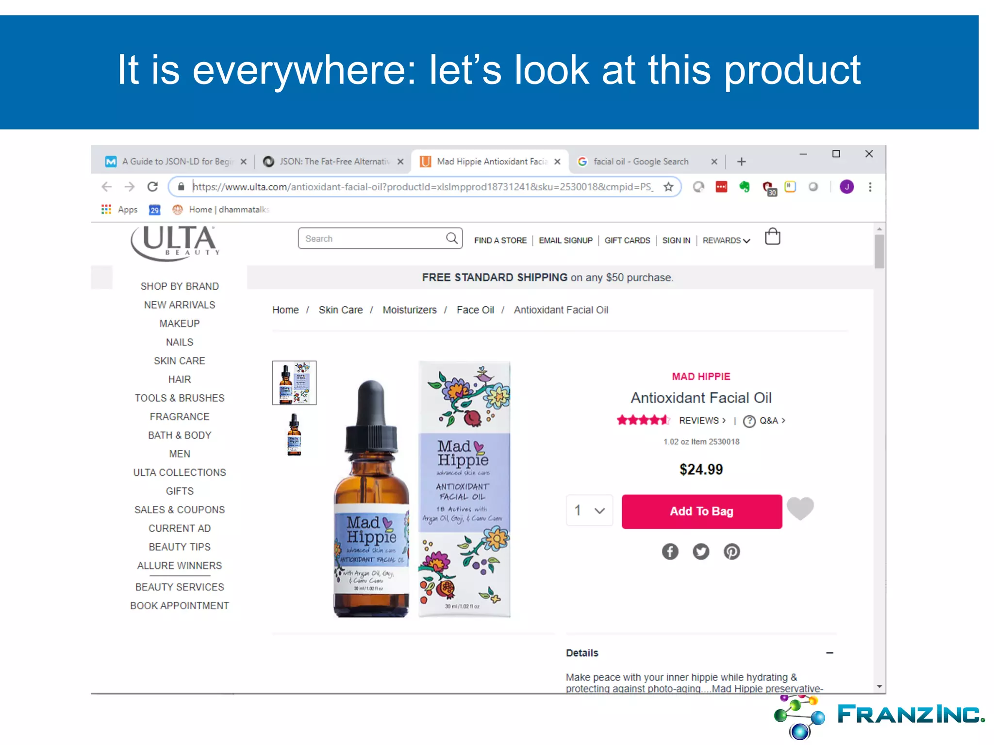 It is everywhere: let’s look at this product
 