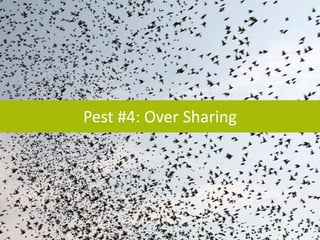 Pest #4: Over Sharing
 