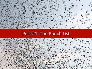 Pest #1: The Punch List
 
