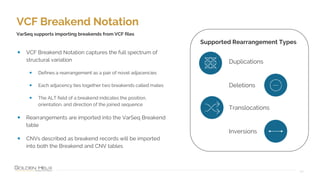 VarSeq 2.3.0: Supporting the Full Spectrum of Genomic Variation | PPTX
