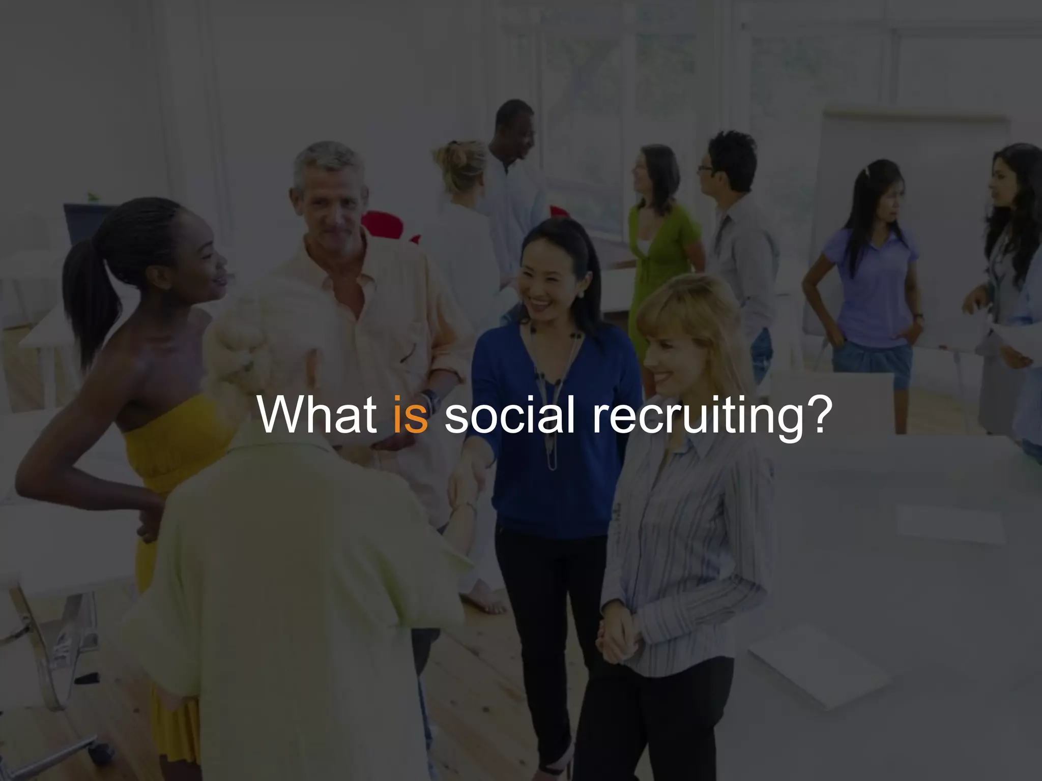 What is social recruiting?
 