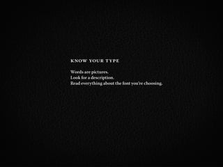 How to pick the right font and other considerations about (web) typography.