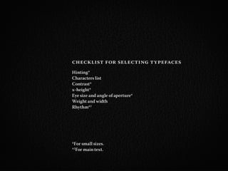 How to pick the right font and other considerations about (web) typography.