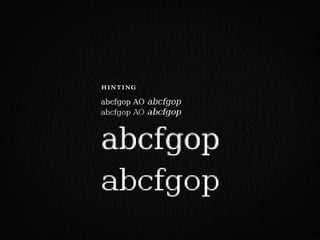 How to pick the right font and other considerations about (web) typography.