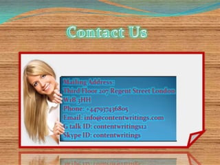 Web content writing services