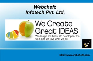 Webchefz
Infotech Pvt. Ltd.
http://www.webchefz.com/http://www.webchefz.com/http://www.webchefz.com/
 