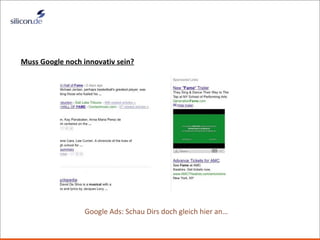 Title Muss Google noch innovativ sein? Google Ads: Schau Dirs doch gleich hier an… 