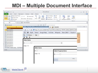 MDI – Multiple Document Interface
 