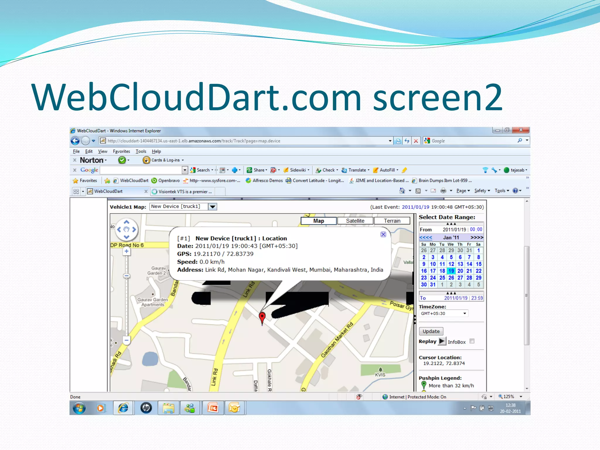 WebCloudDart.com screen2
 