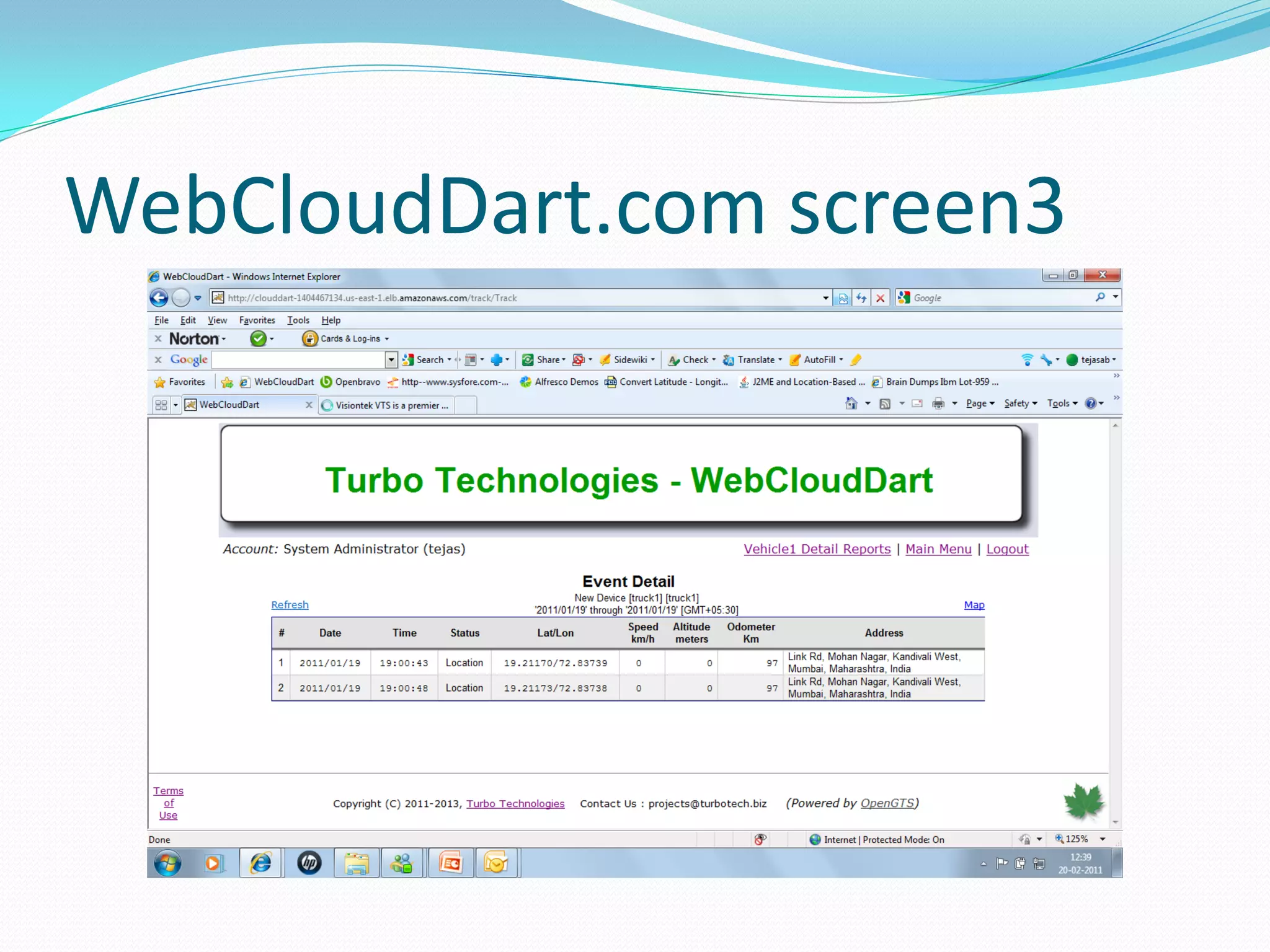 WebCloudDart.com screen3
 