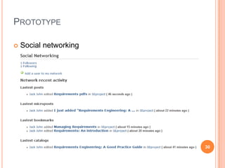 Prototype Social networking30