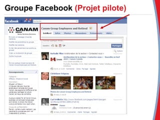 Groupe Facebook  (Projet pilote) 