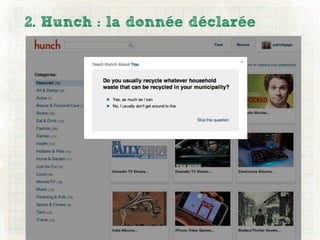 2. Hunch : la donnée déclarée
 