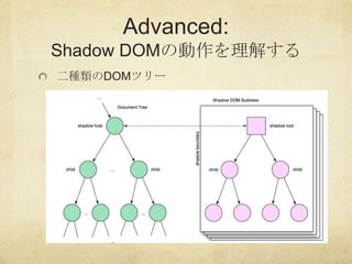Advanced:
Shadow DOMの動作を理解する
二種類のDOMツリー
 