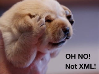 OH NO!
Not XML!

 