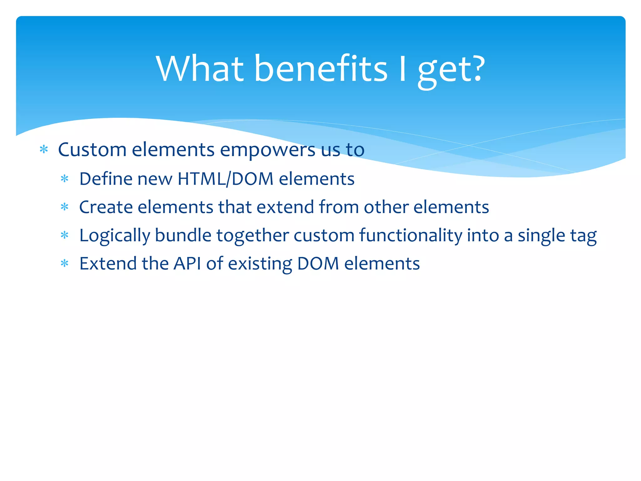  The host’s children can then be pulled into the shadow tree.
 <content> tag
Insertion Points
 
