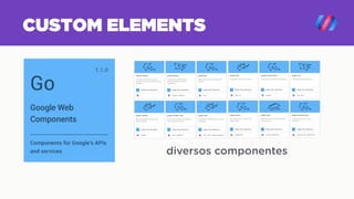 CUSTOM ELEMENTS
diversos componentes
 